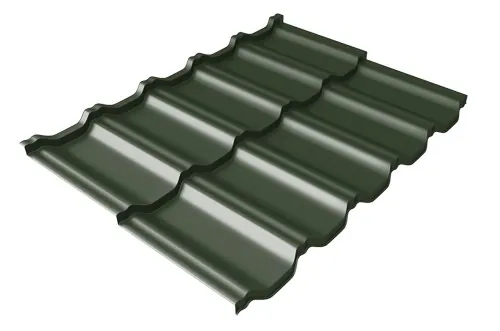 Металлочерепица модульная Квинта Uno Grand Line c 3D резом 0,5 GreenСoat Pural RR 11 темно-зеленый (RAL 6020 хромовая зелень) купить в Ростове-на-Дону