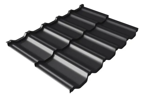 Металлочерепица модульная Квинта Uno Grand Line c 3D резом 0,5 GreenСoat Pural Matt RR 33 черный (RAL 9005 черный) купить в Ростове-на-Дону