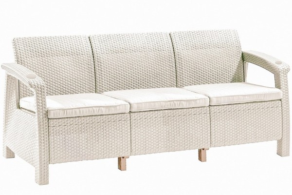Трёхместный диван  Yalta Sofa 3 Seat белый купить в Ростове-на-Дону