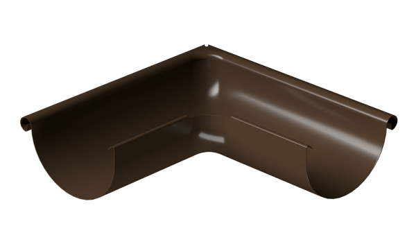 Угол внешний 90° D125 Döcke STAL PREMIUM Каштан, (RAL 8017) купить в Ростове-на-Дону