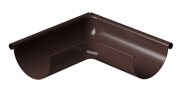 Угол внешний 90° D125 Döcke STAL PREMIUM Шоколад, (RAL 8019) купить в Ростове-на-Дону