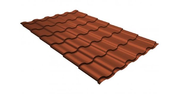 Металлочерепица кредо GL 0,5 GreenСoat Pural RR 750 кирпично-красный (RAL 8004 терракота) купить в Ростове-на-Дону