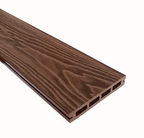 Террасная доска из ДПК Terrapol Смарт 3D Пустотелая с пазом Орех Милано купить в Ростове-на-Дону