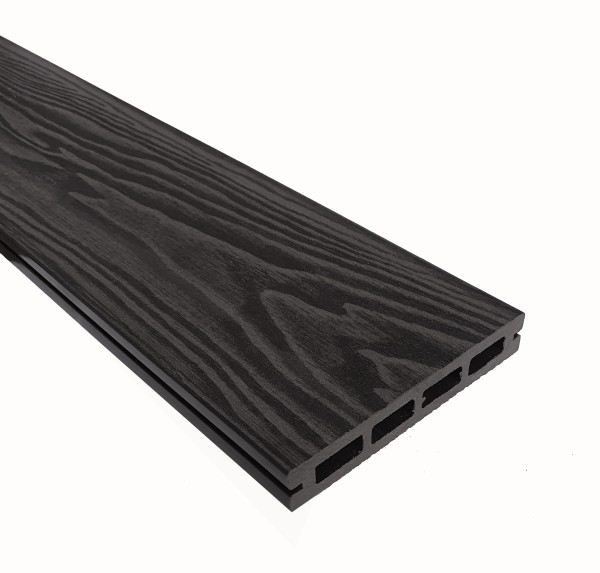 Террасная доска из ДПК Terrapol Смарт 3D Пустотелая с пазом Черное дерево купить в Ростове-на-Дону