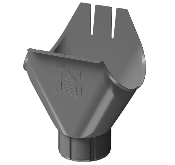 Воронка желоба D125 Döcke STAL PREMIUM Графит, (RAL 7024) купить в Ростове-на-Дону