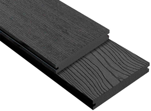 Террасная доска ДПК Outdoor 3D полнотелая STORM/OCEAN BLACK черная купить в Ростове-на-Дону