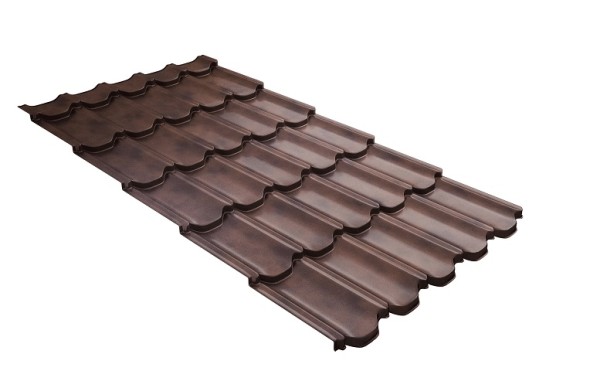 Металлочерепица квинта плюс с  3D резом 0,45 Safari Twincolor Brown купить в Ростове-на-Дону