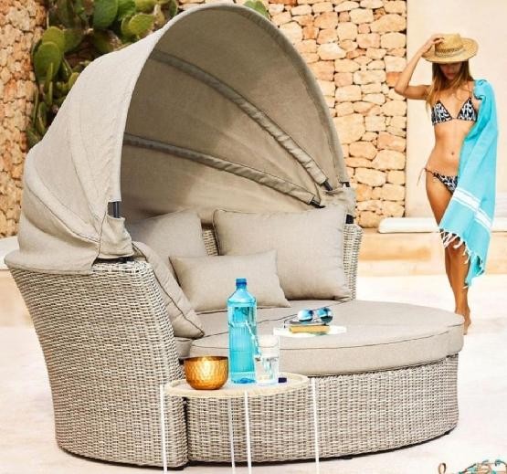 Диван-Трансформер AFINA плетеный из иск. ротанга AFM-325 Beige купить в Ростове-на-Дону