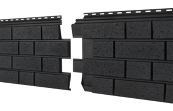 Фасадная панель Ю-пласт Стоун Хаус S-Lock Клинкер Нордик Графитовый купить в Ростове-на-Дону