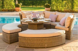 Диван-Трансформер AFINA плетеный из иск. ротанга со столом AFM-350B Beige