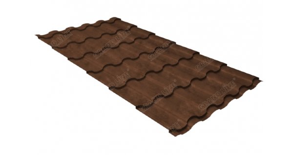 Металлочерепица кредо GL 0,5 Safari Twincolor Brown купить в Ростове-на-Дону
