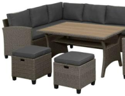 Комплект мебели AFINA плетеной из иск. ротанга AFM-307G-Grey