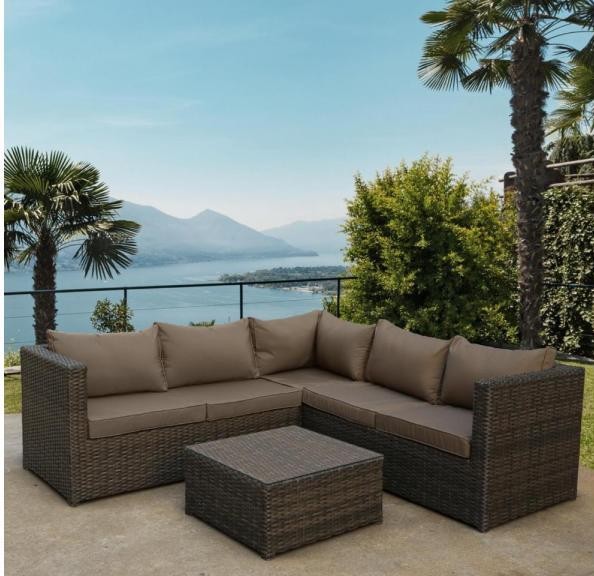 Комплект мебели AFINA плетеной из иск. ротанга YR825A Brown/Beige купить в Ростове-на-Дону