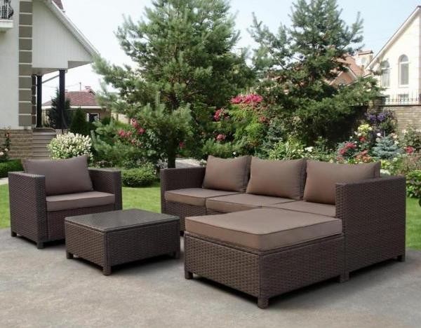 Комплект мебели AFINA плетеной из иск. ротанга YR821A Brown/Beige купить в Ростове-на-Дону