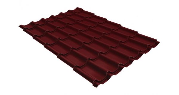 Металлочерепица классик 0,5 Satin RAL 3005 красное вино купить в Ростове-на-Дону