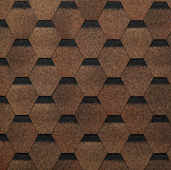 Гибкая черепица EURASIA Docke, Коллекция ШЕСТИГРАННИК Светло-коричневый купить в Ростове-на-Дону