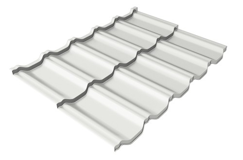 Металлочерепица модульная Квинта Uno Grand Line c 3D резом 0,5 Satin RAL 9003 сигнальный белый купить в Ростове-на-Дону