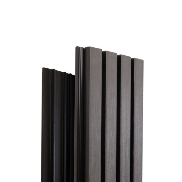 Фасадная доска Ecodecking Техно реечная 200х26х3000 Графит купить в Ростове-на-Дону
