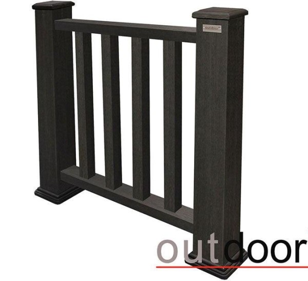 Ограждение из ДПК Outdoor Классик 3D STORM чёрный купить в Ростове-на-Дону
