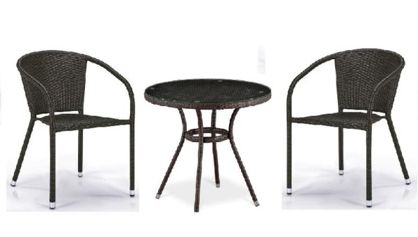 Комплект плетеной мебели AFINA из иск. ротанга Асоль-7 T282ANT/Y137C-W53 Brown 2Pcs купить в Ростове-на-Дону