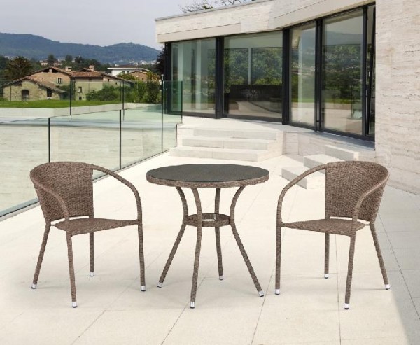 Комплект плетеной мебели AFINA из иск. ротанга T282ANT/Y137C-W56 Light Brown 2Pcs купить в Ростове-на-Дону