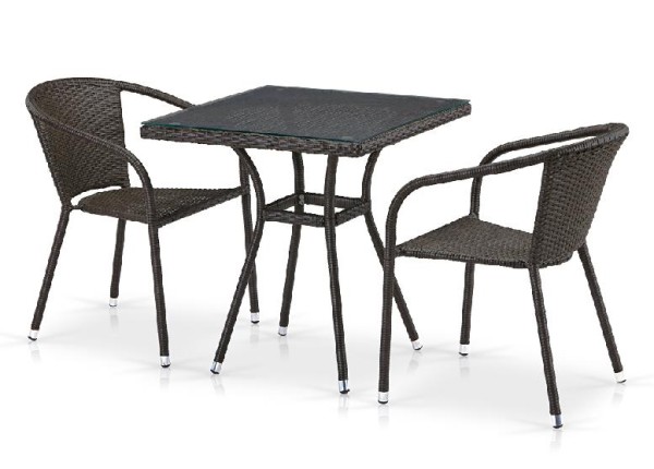 Комплект плетеной мебели AFINA из иск. ротанга T282BNT/Y137C-W53 Brown 2Pcs купить в Ростове-на-Дону