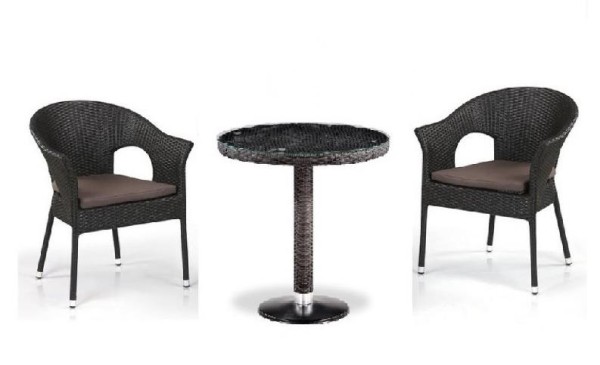 Комплект плетеной мебели AFINA из иск. ротанга T601/Y79A-W53 Brown 2Pcs купить в Ростове-на-Дону