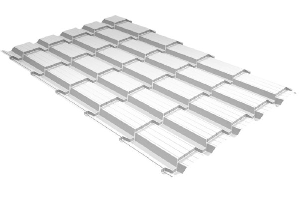 Металлочерепица GL квадро профи 0,5 Satin RAL 9003 сигнальный белый купить в Ростове-на-Дону