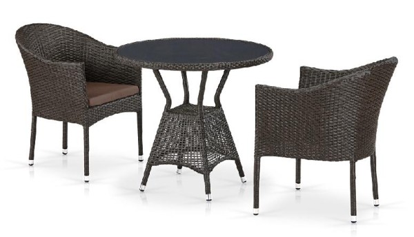 Комплект плетеной мебели AFINA из иск. ротанга T707ANS/Y350-W53 Brown 2Pcs купить в Ростове-на-Дону
