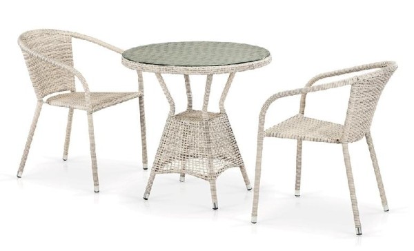 Комплект плетеной мебели AFINA из иск. ротанга T705ANT/Y137C-W85 Latte 2Pcs купить в Ростове-на-Дону