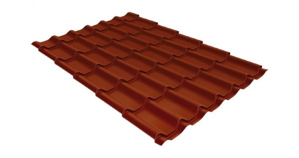 Металлочерепица классик 0,5 Satin RAL 8004 терракота купить в Ростове-на-Дону
