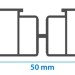 Лага алюминиевая KRONEX 50x25x3000 мм несущая купить в Ростове-на-Дону