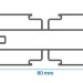 Лага алюминиевая KRONEX 80x40x3000 мм конструктивная купить в Ростове-на-Дону