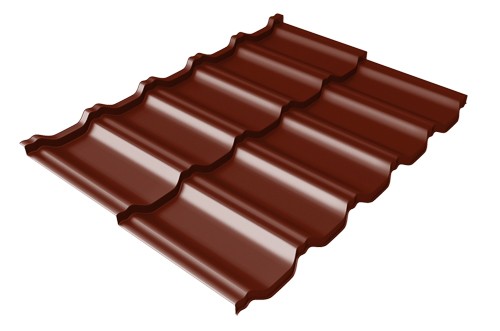Металлочерепица модульная Квинта Uno Grand Line c 3D резом 0,5 Satin RAL 3005 красное вино купить в Ростове-на-Дону