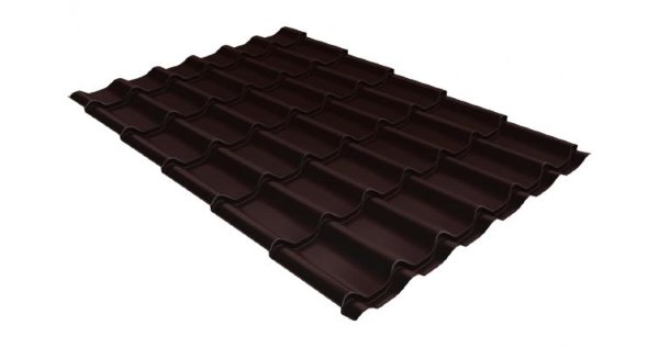 Металлочерепица классик 0,5 Satin RAL 8017 шоколад купить в Ростове-на-Дону