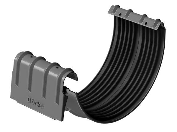 Соединитель желобов D125 Döcke STAL PREMIUM Графит, (RAL 7024) купить в Ростове-на-Дону