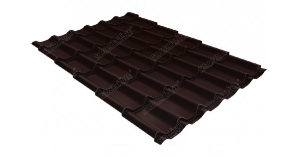 Металлочерепица классик GL 0,5 Quarzit RAL 8017 шоколад Metallic купить в Ростове-на-Дону