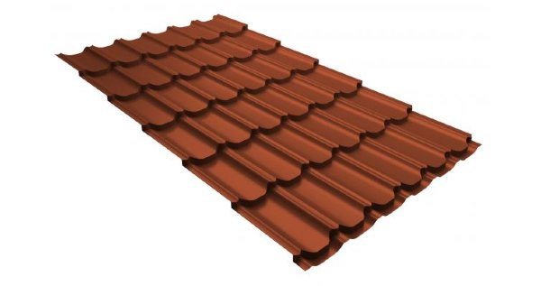 Металлочерепица квинта плюс 0,5 GreenCoat Pural RR 750 кирпично-красный (RAL 8004 терракота) купить в Ростове-на-Дону