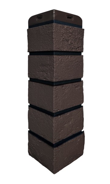 Угол Grand Line состаренный кирпич премиум Шоколадный (шов RAL 9005) купить в Ростове-на-Дону