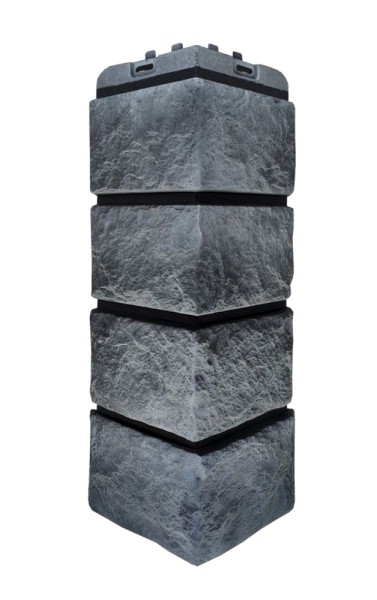 Угол наружный Grand Line Колотый Камень Антрацит, Шов чёрный купить в Ростове-на-Дону